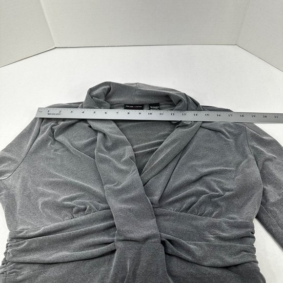 New York And Company Women's Size Large Top Long Sleeve Pullover Gray Preowned - Picture 6 of 11